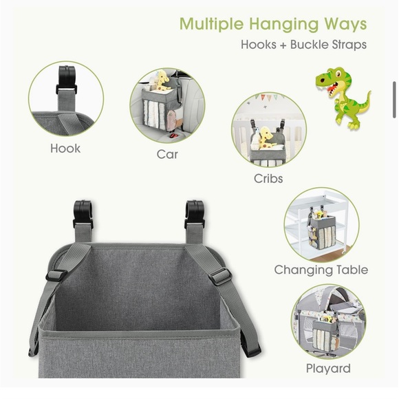 NEW, Maliton Baby Hanging Changing Table Diaper Organizer - Picture 10 of 13